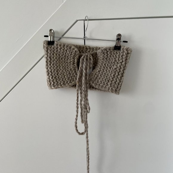 STONE | Knit Tie Up Top - Picture 2 of 4